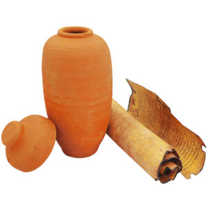 The Dead Sea Scrolls - Biblical Replica Clay Jar and Scroll