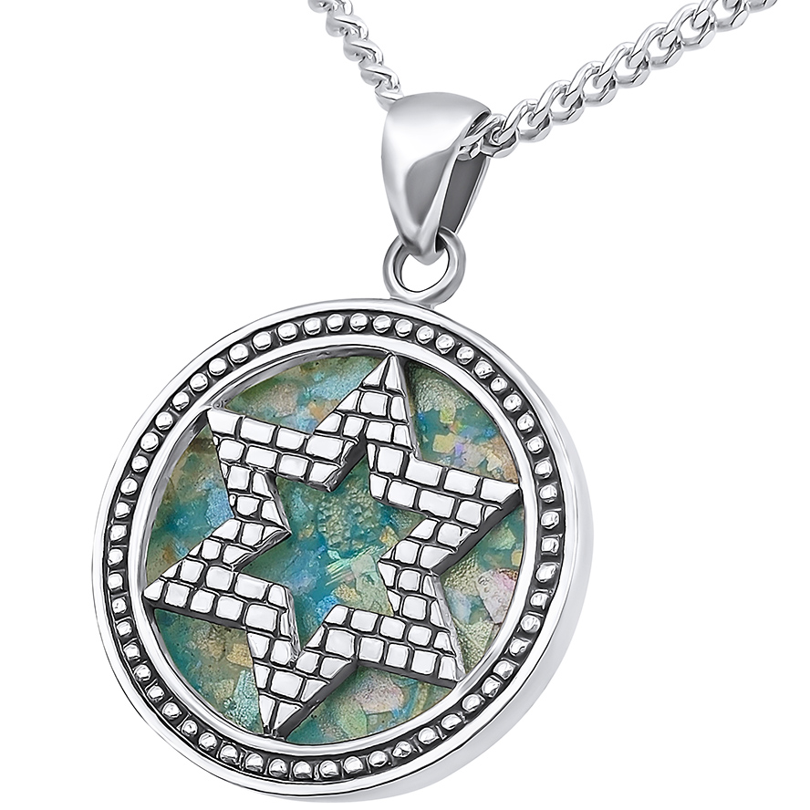 Glass orders Pendant - Star of David