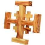 Wooden 'Jerusalem Cross' Holy Land Craftsmanship - angle view