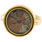 Widow's Mite Coin in a Classic 14k Gold Ring - Made in Israel (front face)