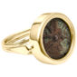 Widow's Mite Coin in a Classic 14k Gold Ring - Made in Israel