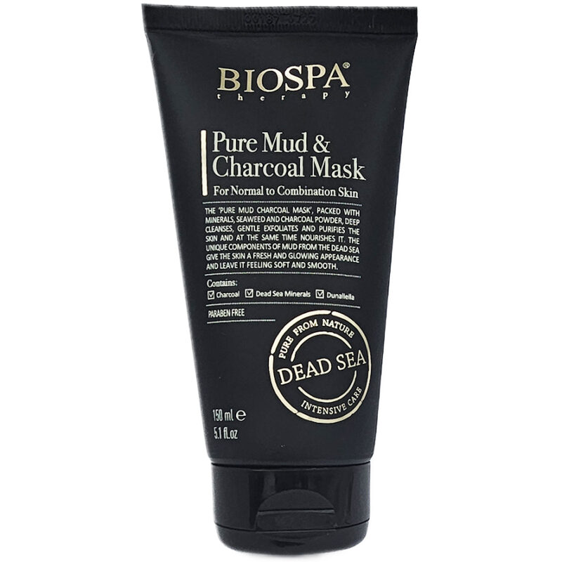 Pure Mud & Charcoal Mask - BioSpa - Dead Sea Minerals, Olive Oil and Dunaliella - Made in Israel
