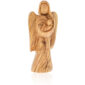 Angel with Wings holding a Baby - Olive Wood Ornament - 5.5