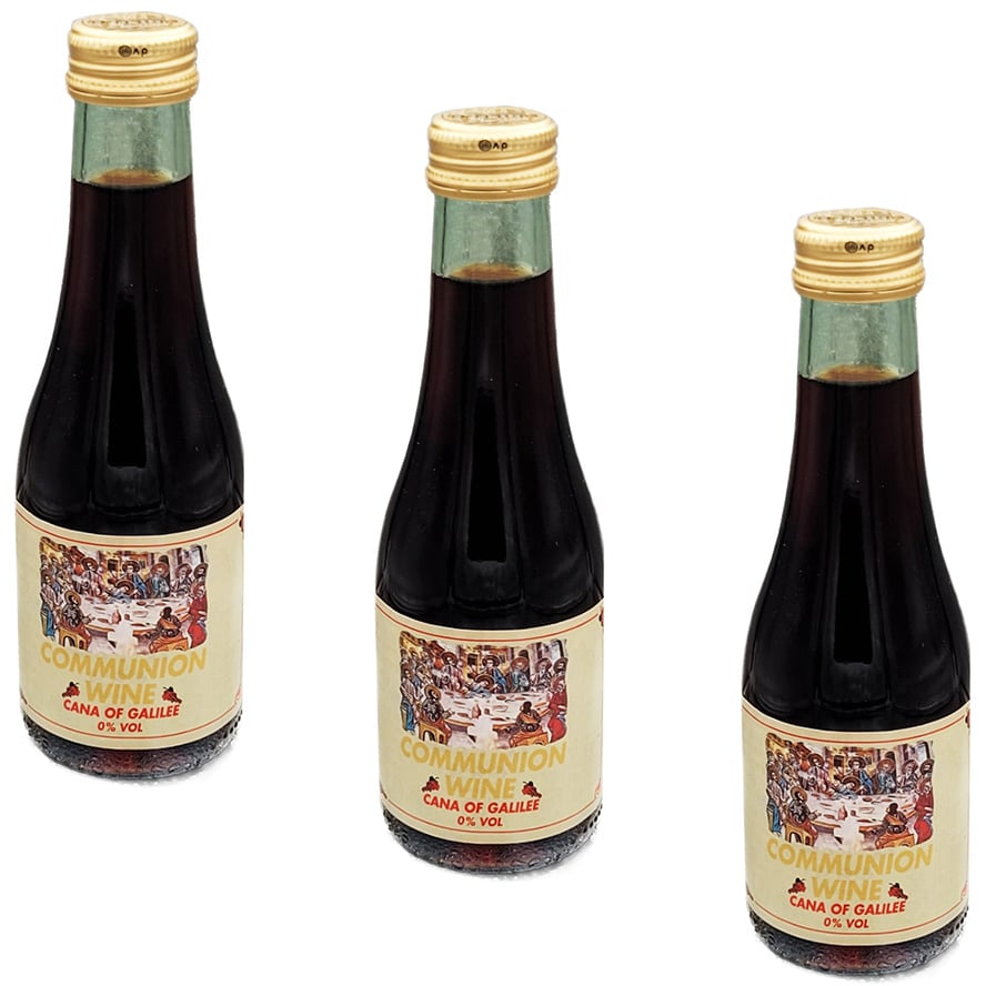 3 bottles Cana wedding wine – grape juice – non alcoholic