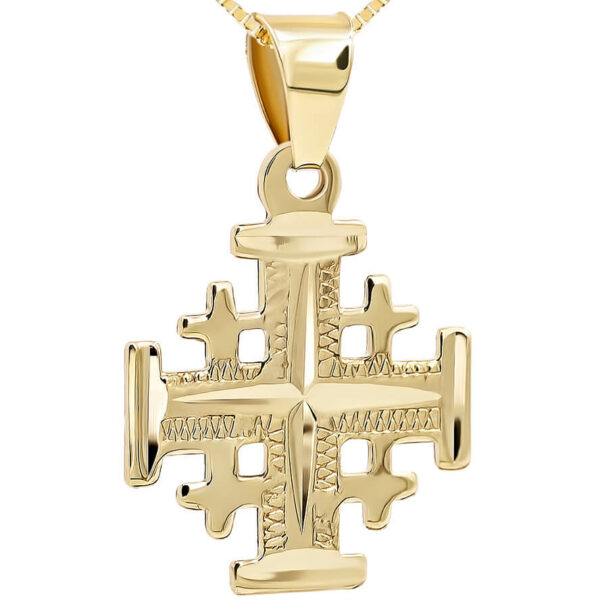 Jerusalem Cross Pendan Necklace Crusader Cross Necklace Jewish Gifts for  Women Jerusalem Cross Gold - Etsy Sweden