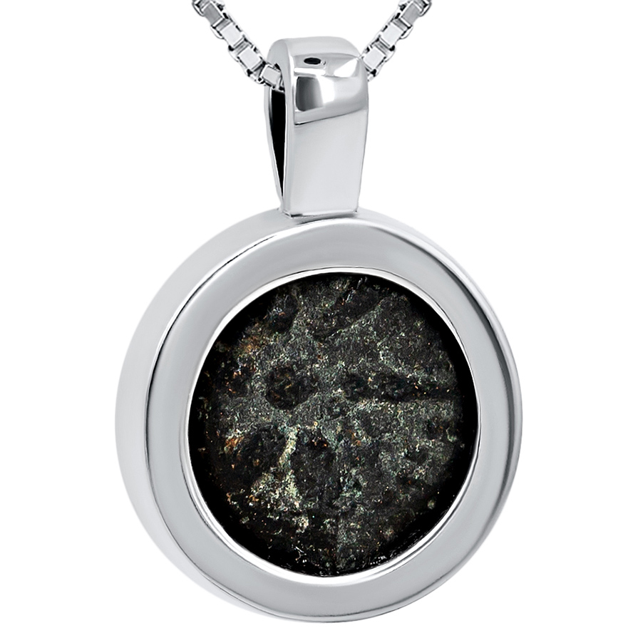 Widow’s Mite Coin in Silver Pendant – Biblical Jewelry