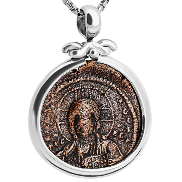 Byzantine Coin with Image of Jesus Pendant - 6th Century Antiquity