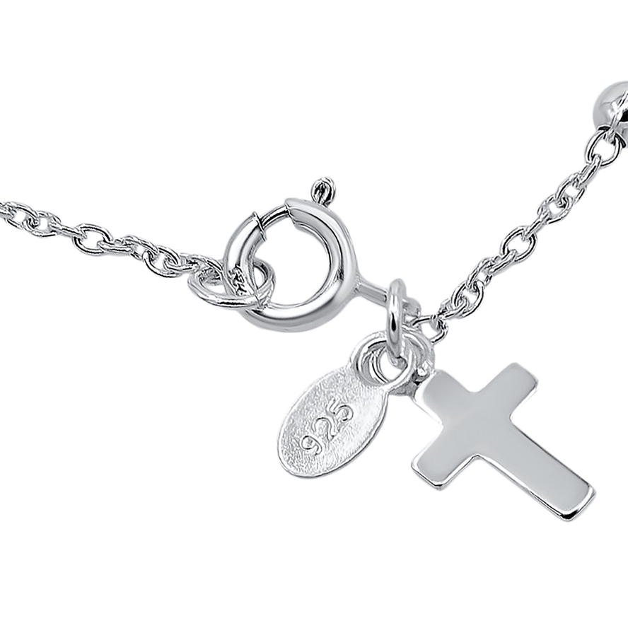 Cross Bracelet in Sterling Silver – Made in Jerusalem (detail)