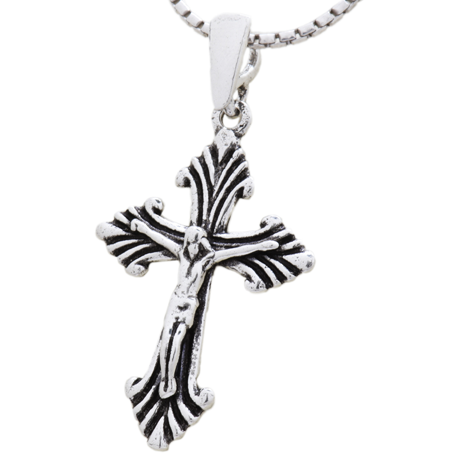 Crucifix Pendant – Oxidized – 925 Silver made in Jerusalem