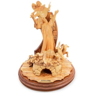 'Abraham to Sacrifice His Son Isaac' Large Olive Wood Statue