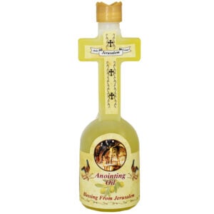 Anointing Oil 'Cross with Crown' Bottle - Jerusalem Prayer Oil - 120 ml