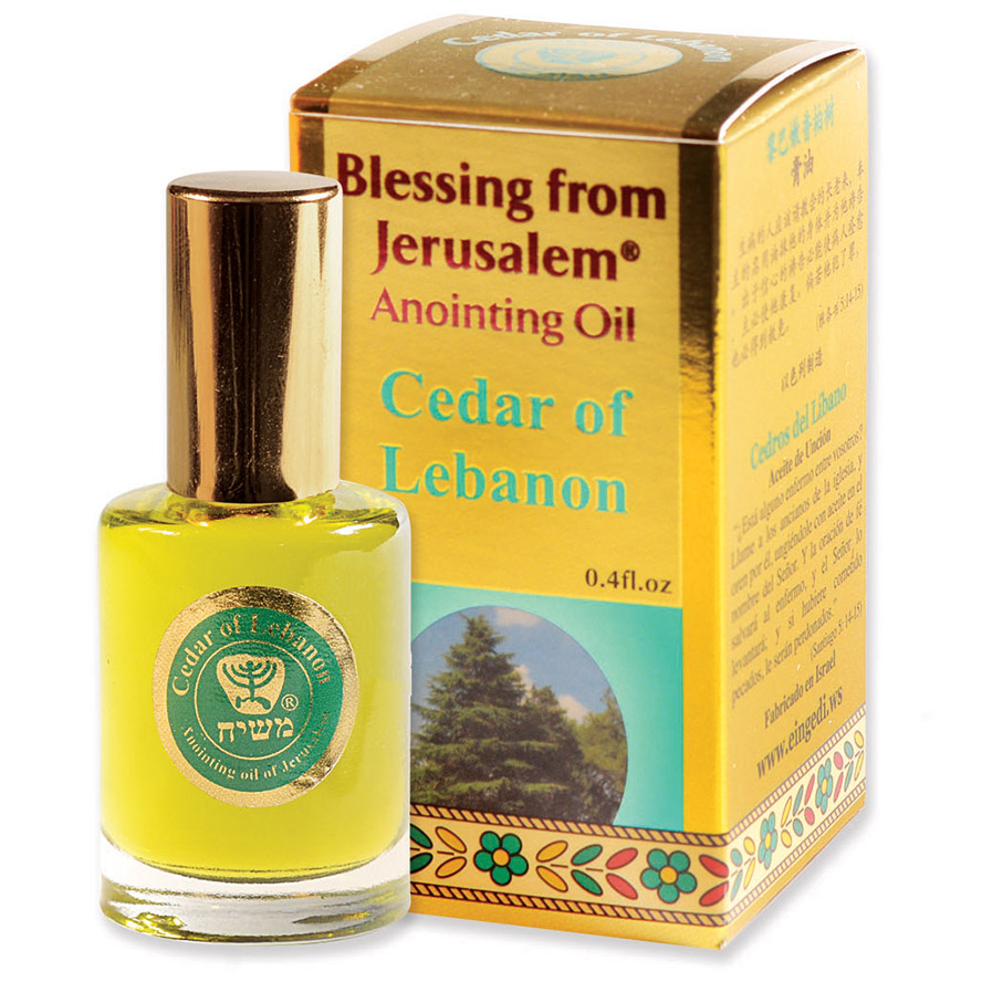 'Cedar of Lebanon' Anointing Oil - Blessing from Jerusalem - Gold 12 ml