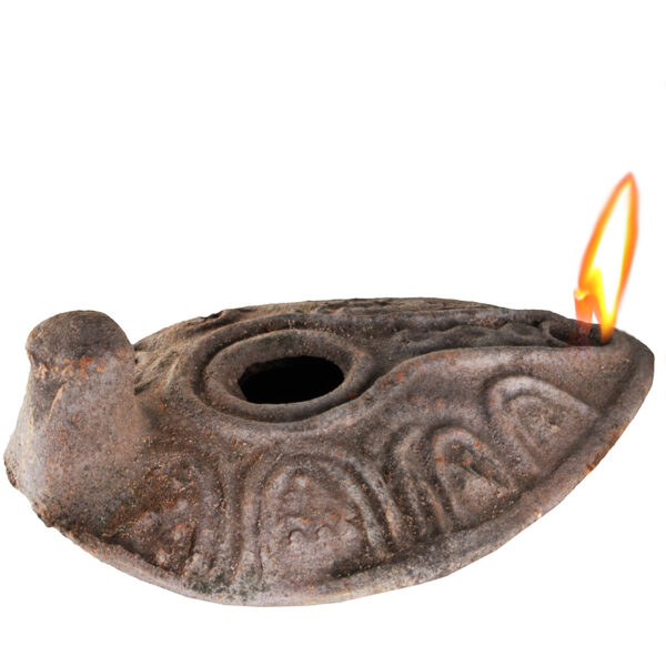 Biblical Replica Clay Oil Lamp - Early Christian Period - Antique Style