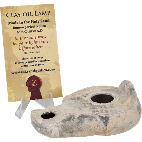 The Wise Virgins Clay Oil Lamp - Ancient Christian Period Replica - Maranatha