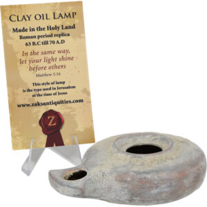 The Wise Virgins Clay Lamp - Second Temple Period Replica - Ancient look