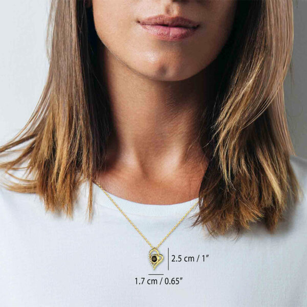 Aramaic "The Lord's Prayer" 24k Inscribed Zirconia 14k Gold Necklace (worn by model)