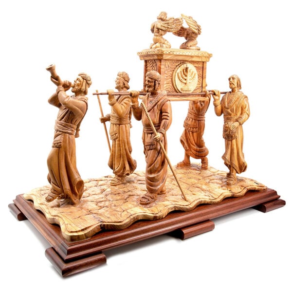 Enormous 'Ark of the Covenant with Priests' in Olive Wood - Made in Israel