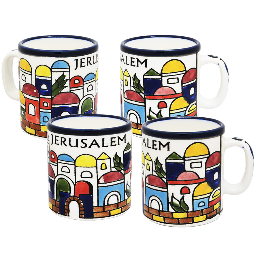 Jerusalem’ Armenian Ceramic Espresso Cup Set