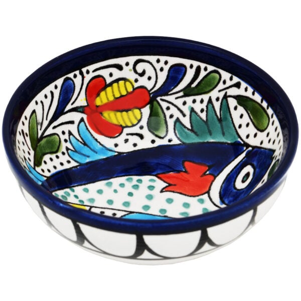 Mini Armenian Ceramic Bowl - Fish - Made in the Holy Land