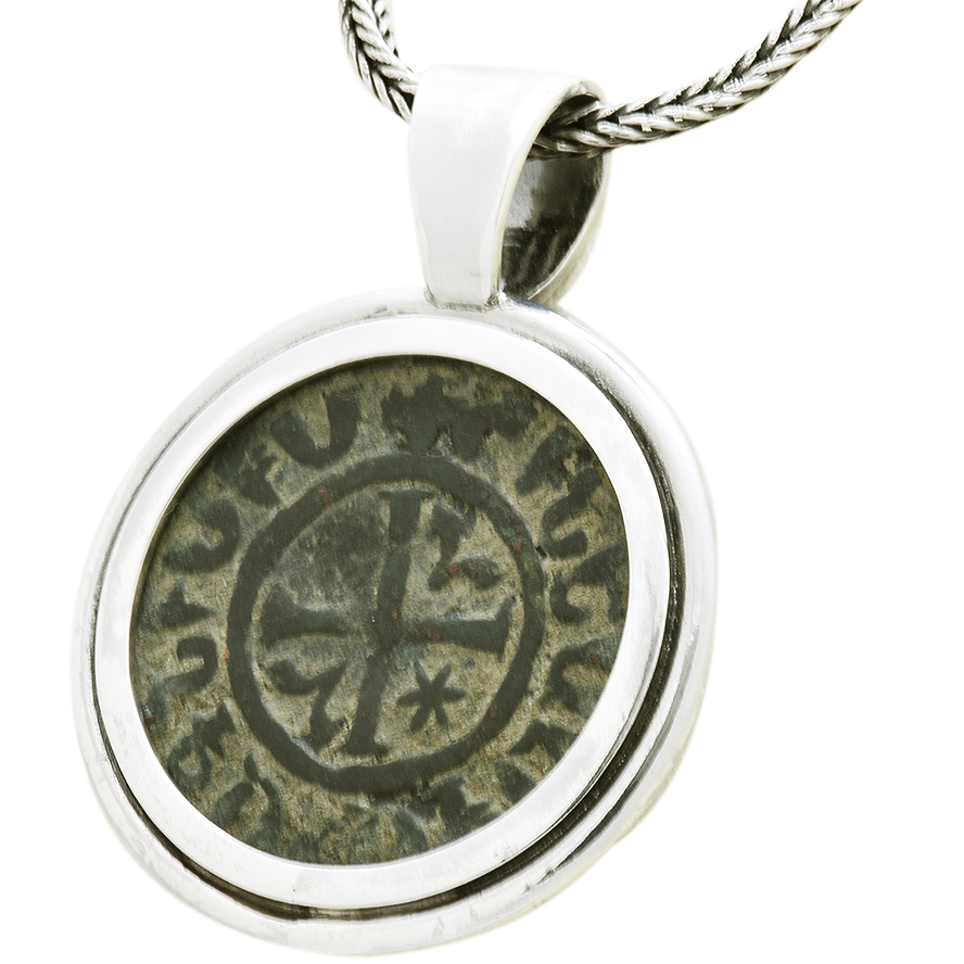 ‘King Levon’ Armenian 12th Century Coin in silver pendant