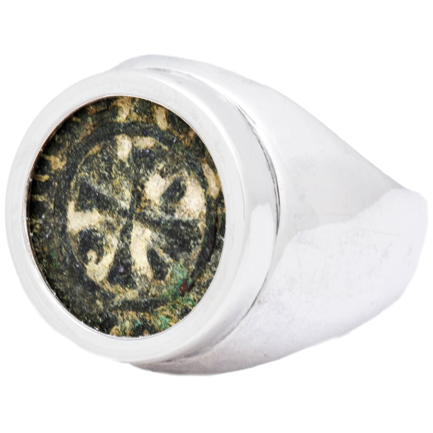 Ancient ‘King Levon’ Armenian 12th Century Coin in Silver Ring