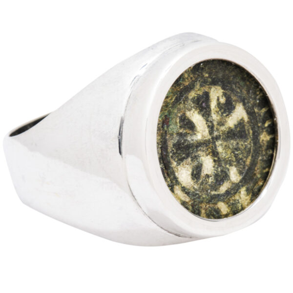 Ancient 'King Levon' Armenian 12th Century Coin in Silver Ring