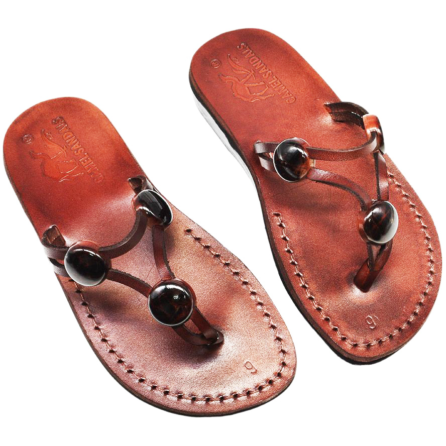 Biblical Sandals 'Queen Sheba' - Made in Bethlehem - Leather