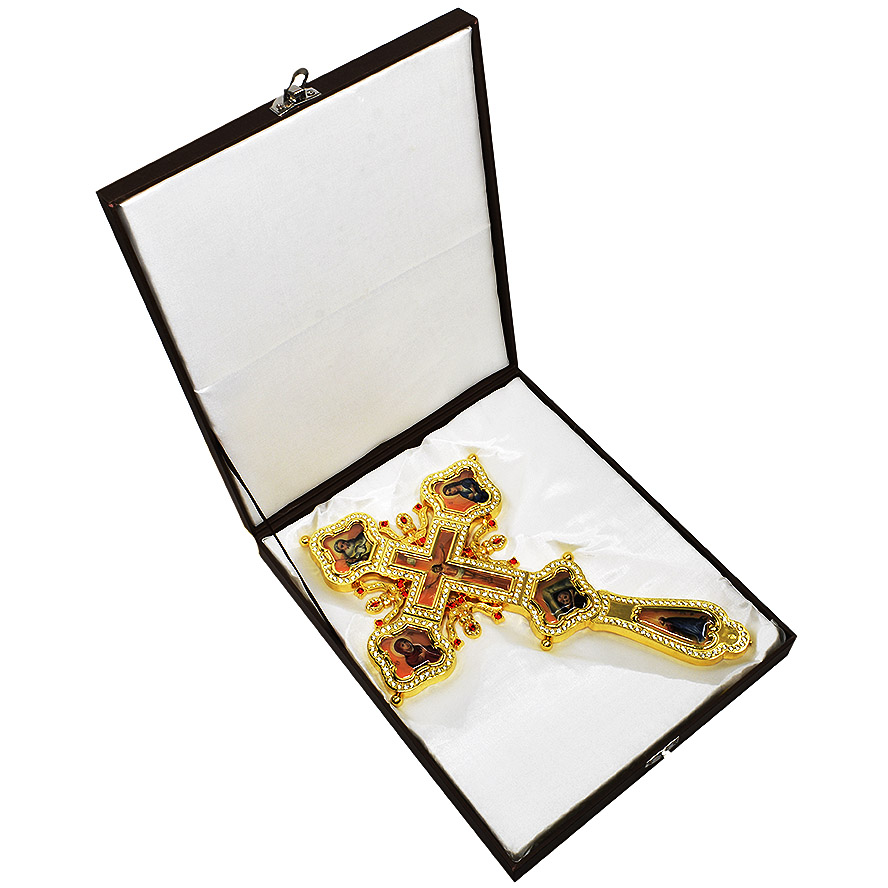 Orthodox ‘Blessing Cross’ Jeweled in case