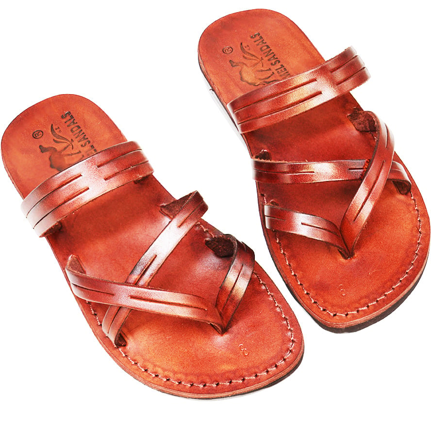 ‘Capernaum’ Leather Jesus Sandals – Made in Israel – Camel Leather
