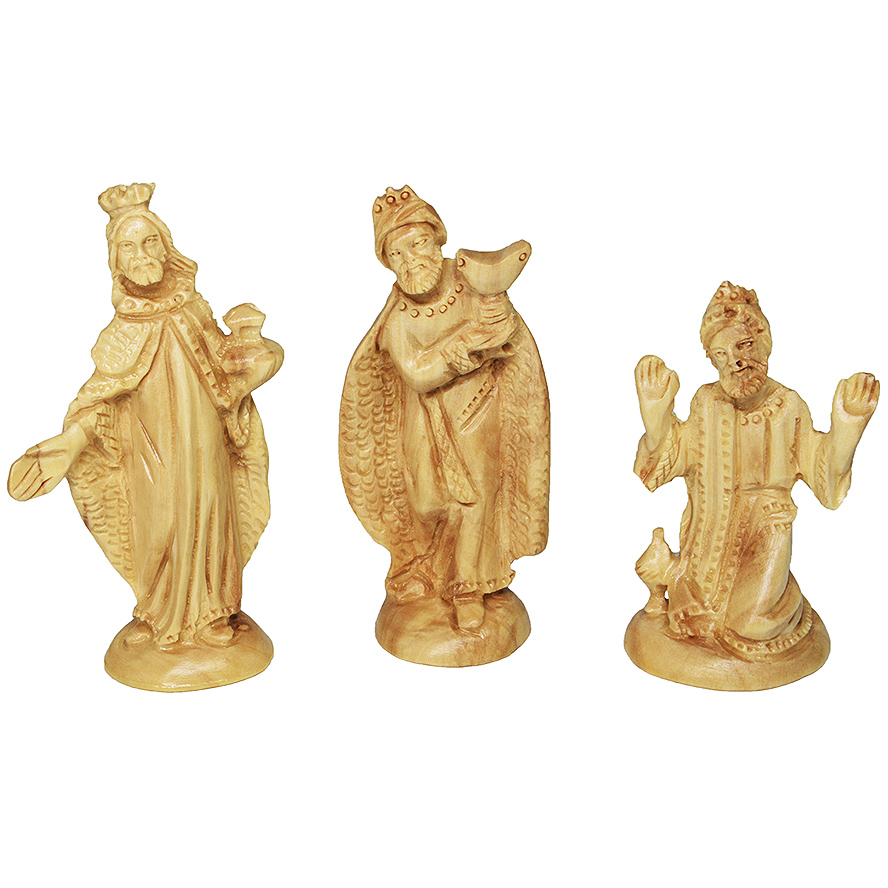Olive Wood Nativity Figurines – Three wise men – Made in Bethlehem