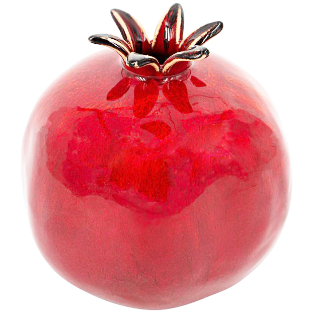 Armenian Ceramic Red Pomegranate - Made in Jerusalem - 4