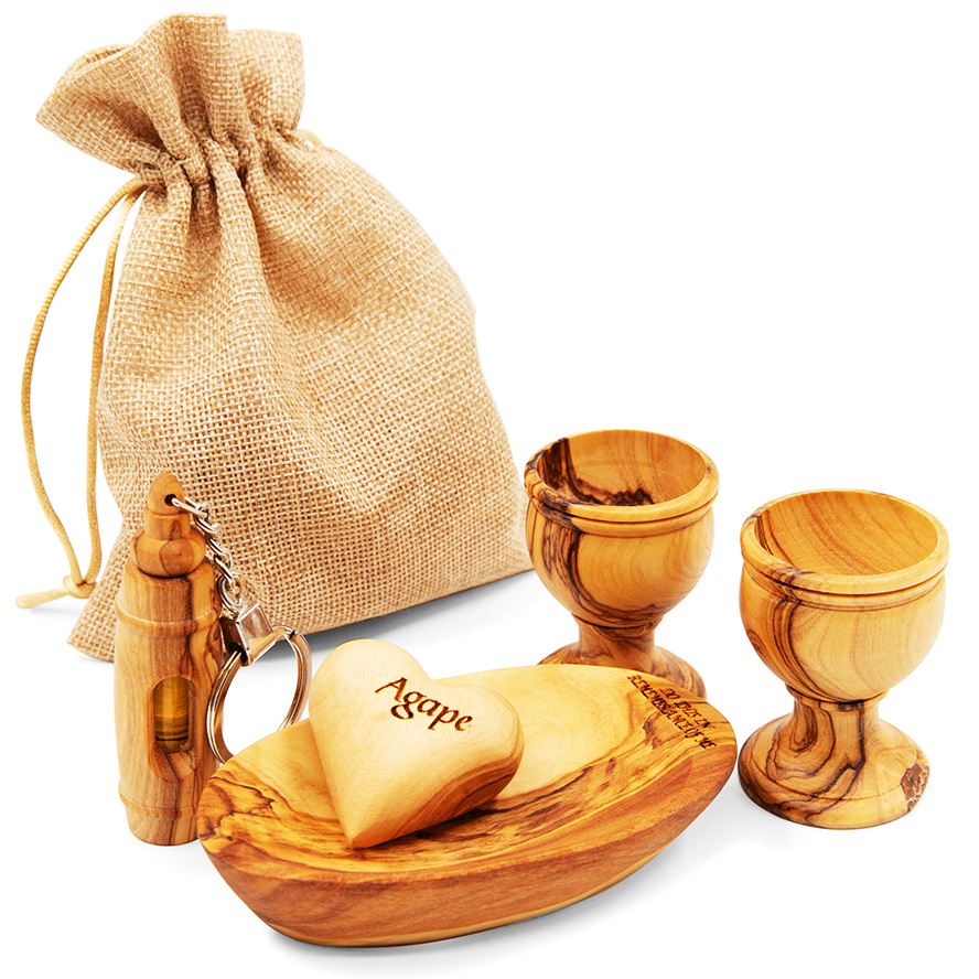 Christian Wedding Gift - Covenant Blessing Gift Set in Olive Wood