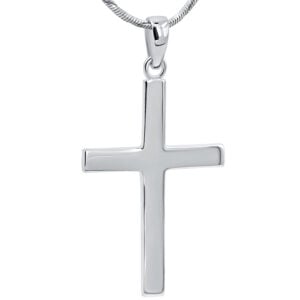 Traditional Sterling Silver Cross Pendant - Made in Jerusalem - 1.5" inch