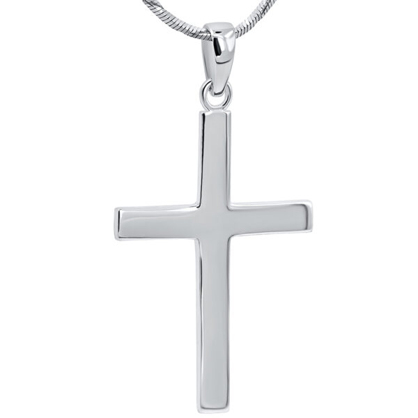 Traditional Sterling Silver Cross Pendant - Made in Jerusalem - 1.5" inch