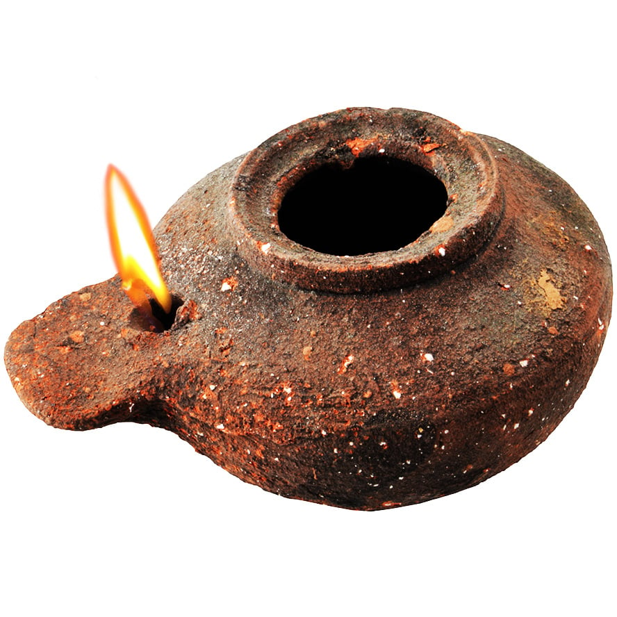 Herodian Clay Oil Lamp - Second Temple Period Antique replica