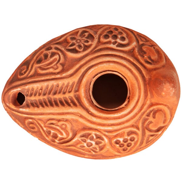 Biblical Replica Clay Oil Lamp - Made in the Holy Land
