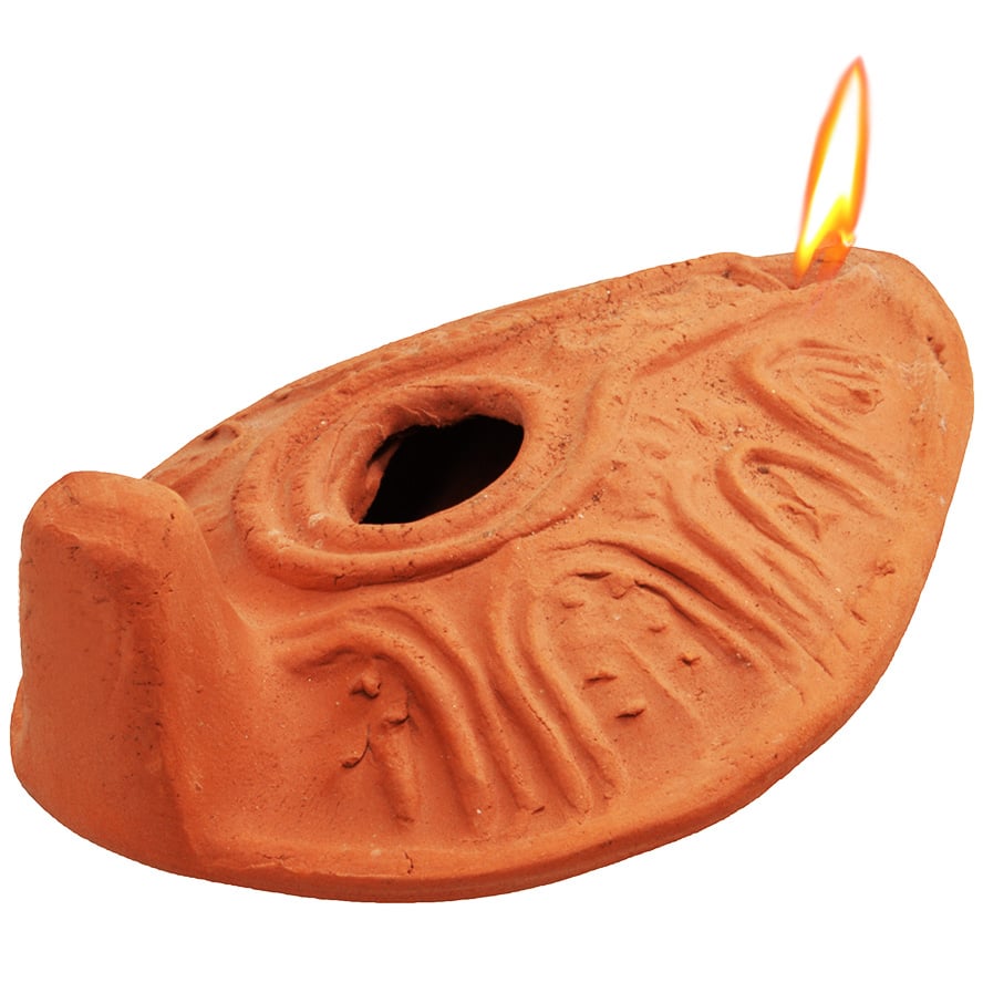 Replica Clay Oil Lamp - Byzantine Early Christian Period
