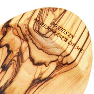 Engraved Communion Lord's Supper Dish - Oval detail