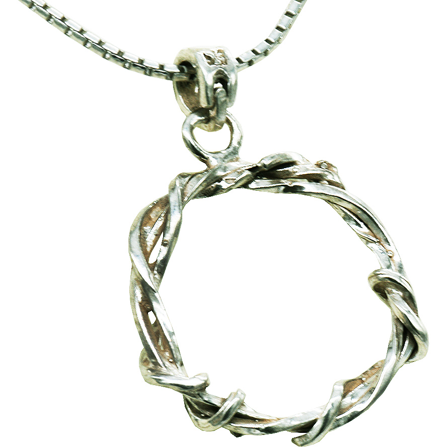 Crown of Thorns' Sterling Silver Pendant - Made in Jerusalem