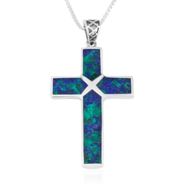 Eilat Stone 'Bound to The Cross' Sterling Silver Pendant