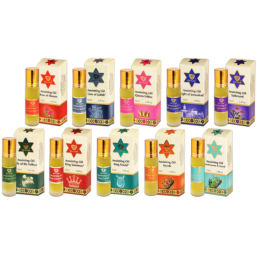 Full Set 10 x Anointing Oil from Ein Gedi - Roll-On - 10 ml