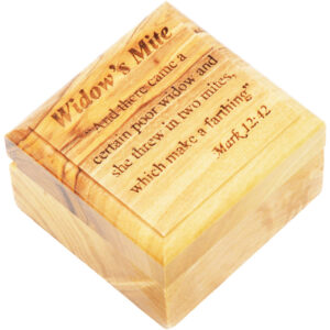 Engraved Olive Wood Box from Israel