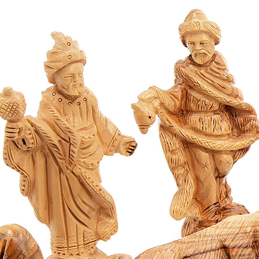 Olive Wood Nativity Figurines – Deluxe Set – Made in Bethlehem