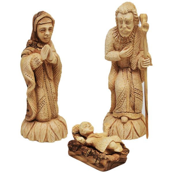 Exclusive Olive Wood Nativity - Holy Family - Made in Bethlehem