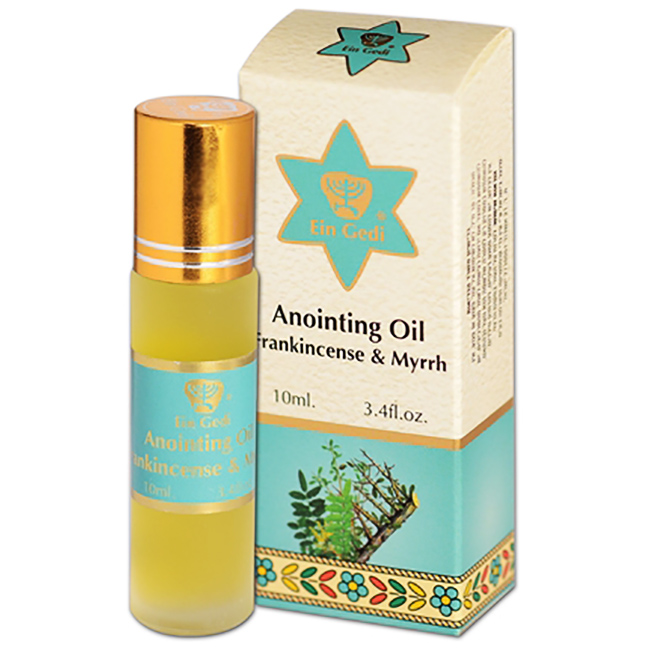 Frankincense & Myrrh Anointing Oil – Roll-On Prayer Oil from Jerusalem – 10 ml