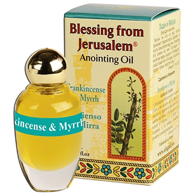 Frankincense & Myrrh Anointing Oil - Holy Prayer Oil from Israel - 12 ml