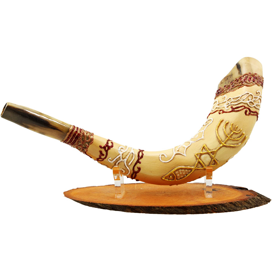 "Grafted In" Messianic Ram's Horn Shofar By Sarit Romano