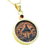 'Herod Agrippa I' Coin set in a 14k Gold Pendant in Jerusalem