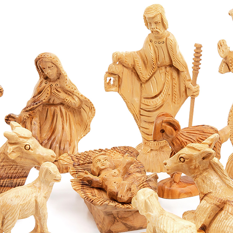 Nativity Set figurines – grade A – Holy Family – Olive Wood – Made in Israel