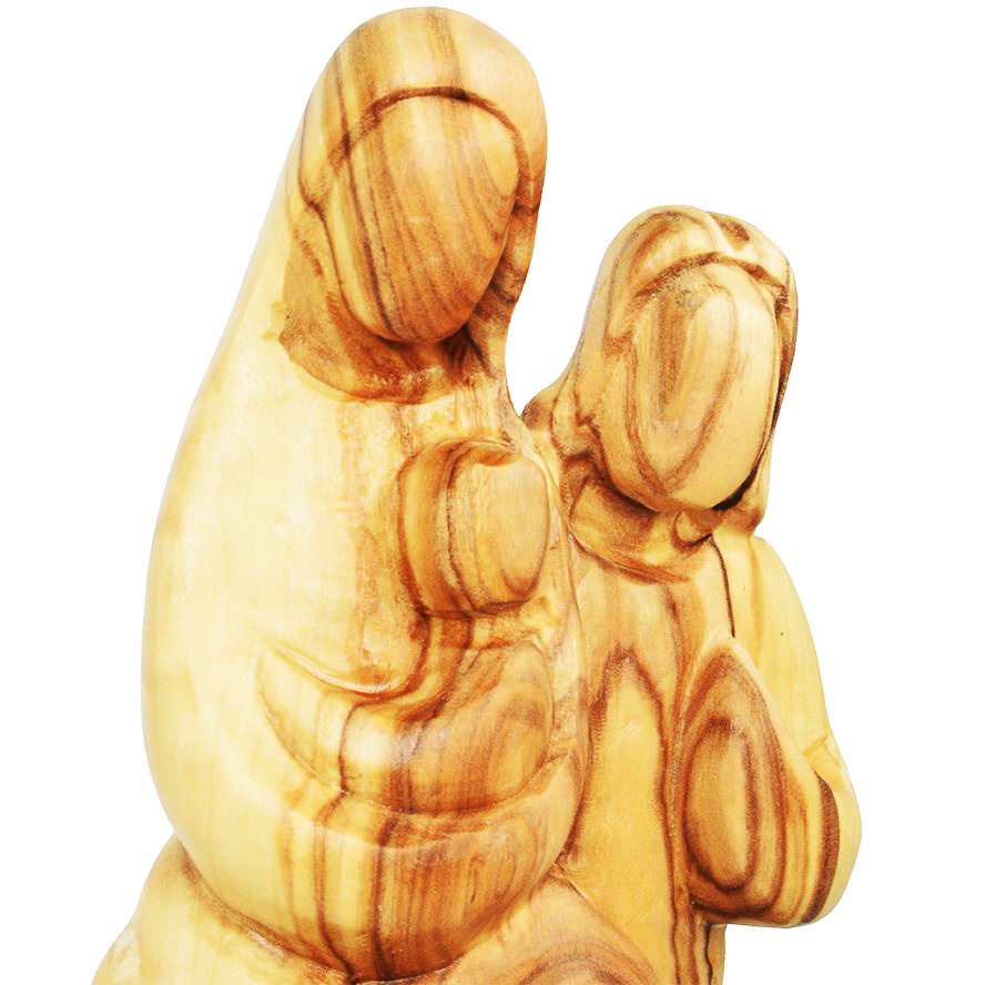 Flight to Egypt of ‘The Holy Family’ Olive Wood Hand Carving – 7″ (detail)